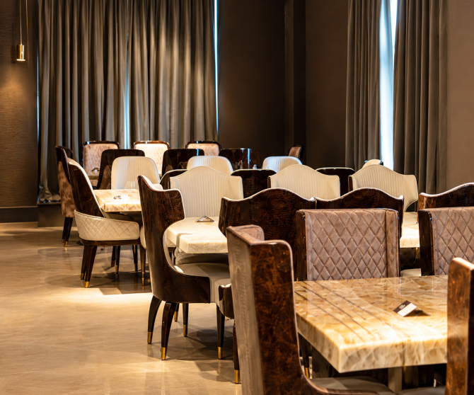 Dining setting at a Casa Living showroom